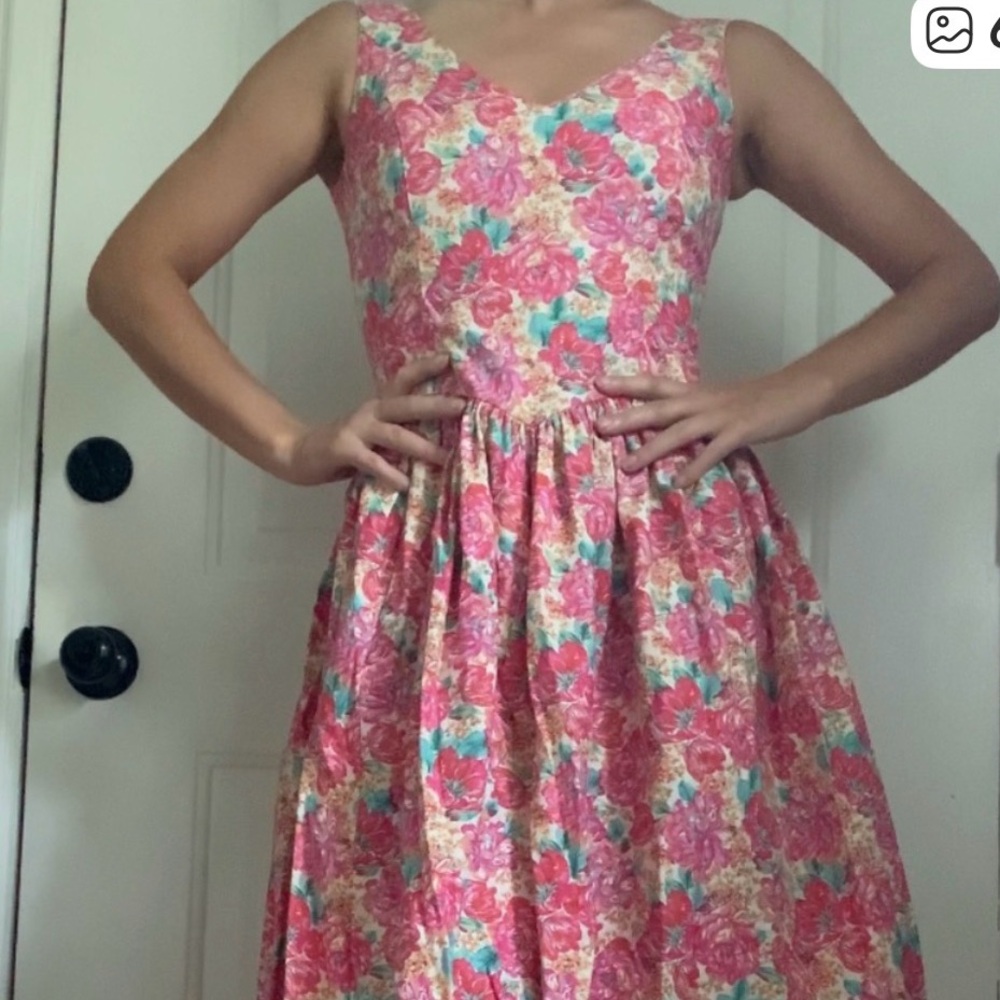 Vintage Laura Ashley Dress 8 - Picture 3 of 16